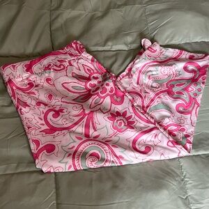 Pink and White Floral Pants